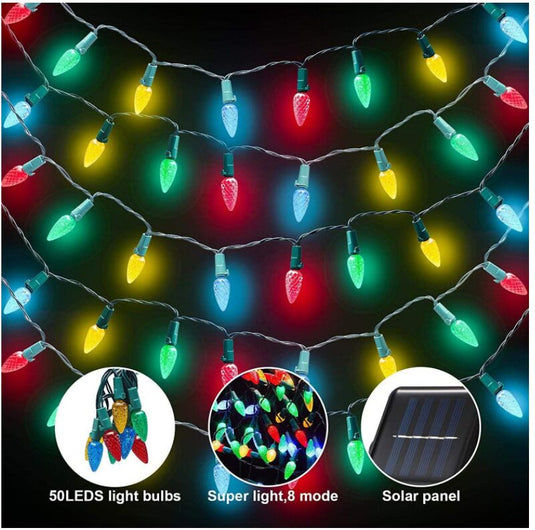 LED Solar 50 Strawberry String Light MULTI-COLOR #6975 mi