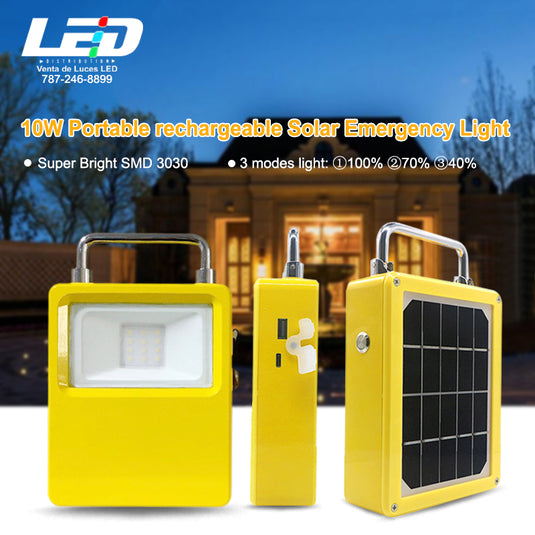 10w Solar Lamp Portable Outdoor with Rechargeable Battery