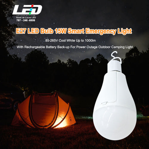 15W LED Emergency Lamp E27 85-265V Rechargeable #0931