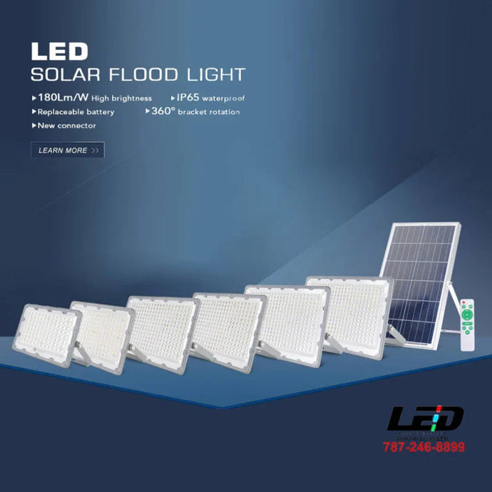 LED Solar Flood Commercial Lighting 50W 100W 200W 300W 400W 500W