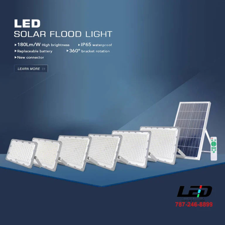 Load image into Gallery viewer, LED Solar Flood Commercial Lighting 50W 100W 200W 300W 400W 500W
