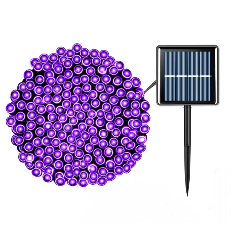 Load image into Gallery viewer, LED Solar String 200LED PURPLE #6956 Halloween Christmas
