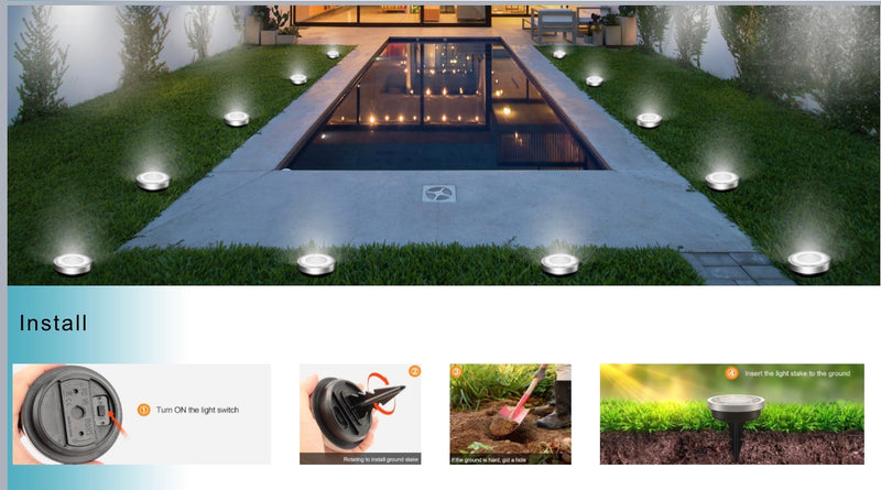 Load image into Gallery viewer, Garden Led Lights (8 pieces)
