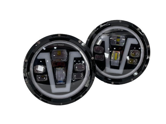 LED Headlight, 7 in, 6000K, Hi/Low Beam, #1110