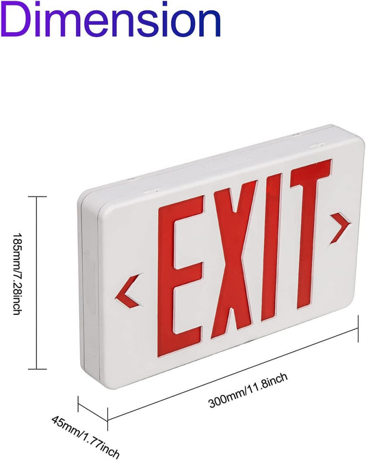 Exit Sign LED Emergency with Battery Backup Emergency Lights