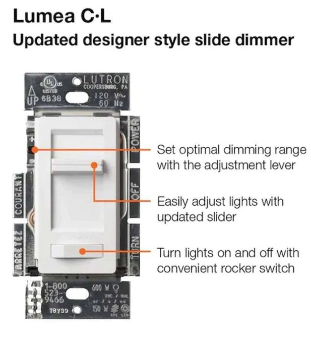 Load image into Gallery viewer, Lutron Electronics LECL-153PH-WH WHT Lumea 150W White Dimmer Switch
