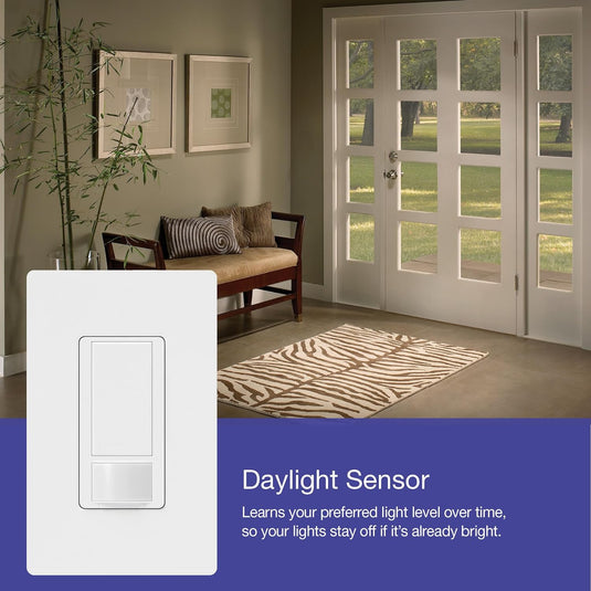 Lutron Maestro Motion Sensor Switch | 2 Amp, Single Pole | MS-OPS2-WH | White