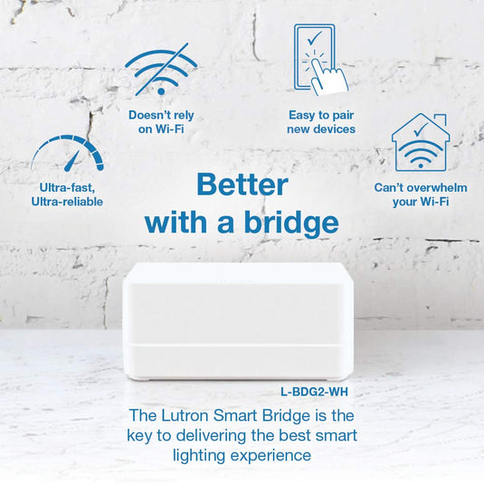 Lutron Caseta Deluxe Smart Dimmer Switch (2 Count) Kit with Caseta Smart Hub | Works with Alexa, Apple Home, Ring, Google Assistant | P-BDG-PKG2W-A | White