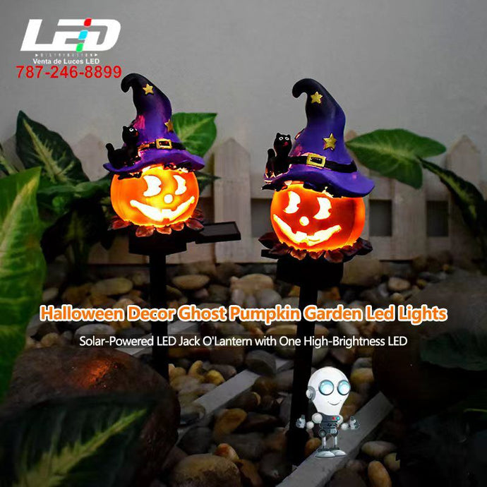 NEW Halloween Decor Ghost Pumpkin Garden Led Lights