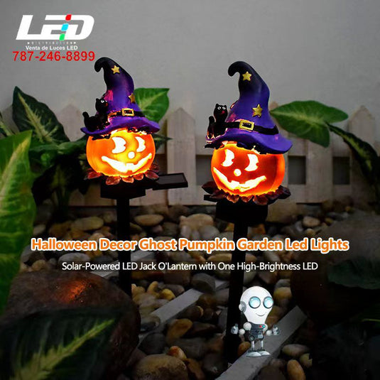 NEW Halloween Decor Ghost Pumpkin Garden Led Lights
