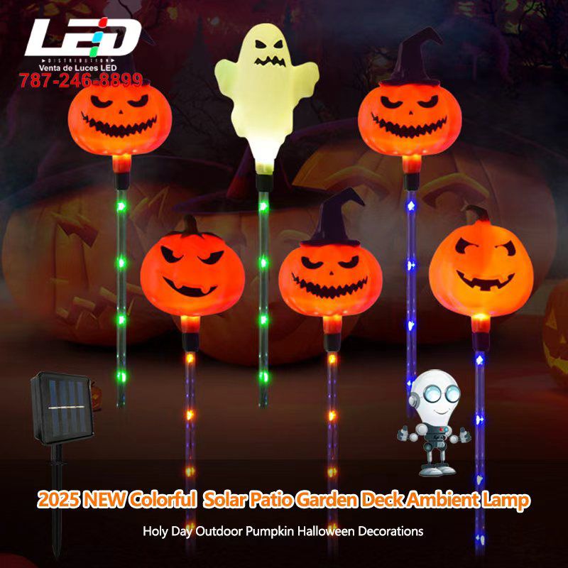 Load image into Gallery viewer, NEW Colorful Solar Patio Garden Deck Ambient Lamp Halloween
