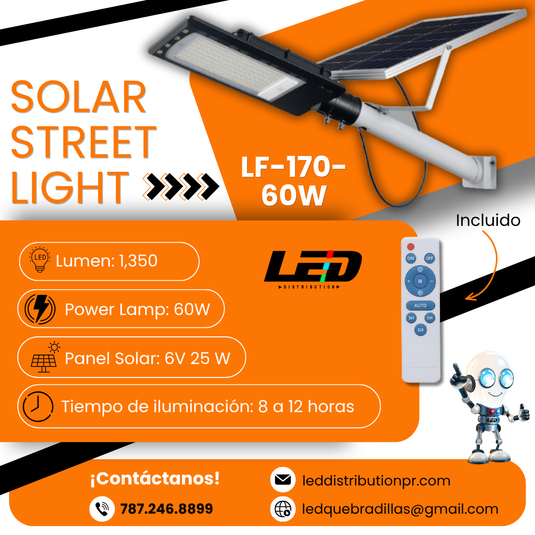 Solar Street Light 60WATT   LM 6500K