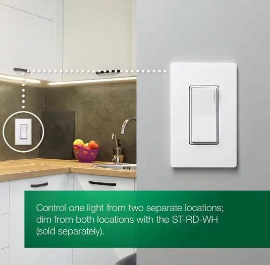 Sunnata Pro LED+ Touch Dimmer Switch, for 500W ELV/MLV, 250W LED, Single Pole/Multi Location, White (ST-PRO-N-WH)