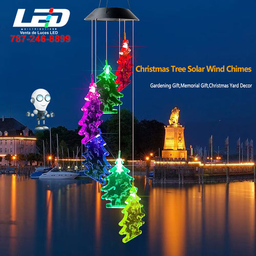 Solar Christmas Tree Christmas Decoration 6 LED #6973