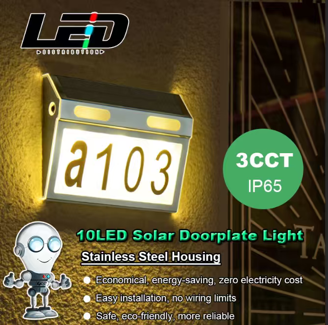 Load image into Gallery viewer, Solar Gate Light LED Outdoor (Doorplate Light, Gate Light, House Number) #7146
