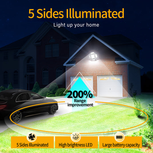 Solar Flood Light, 5 luminous surfaces, 200W, 2496LM