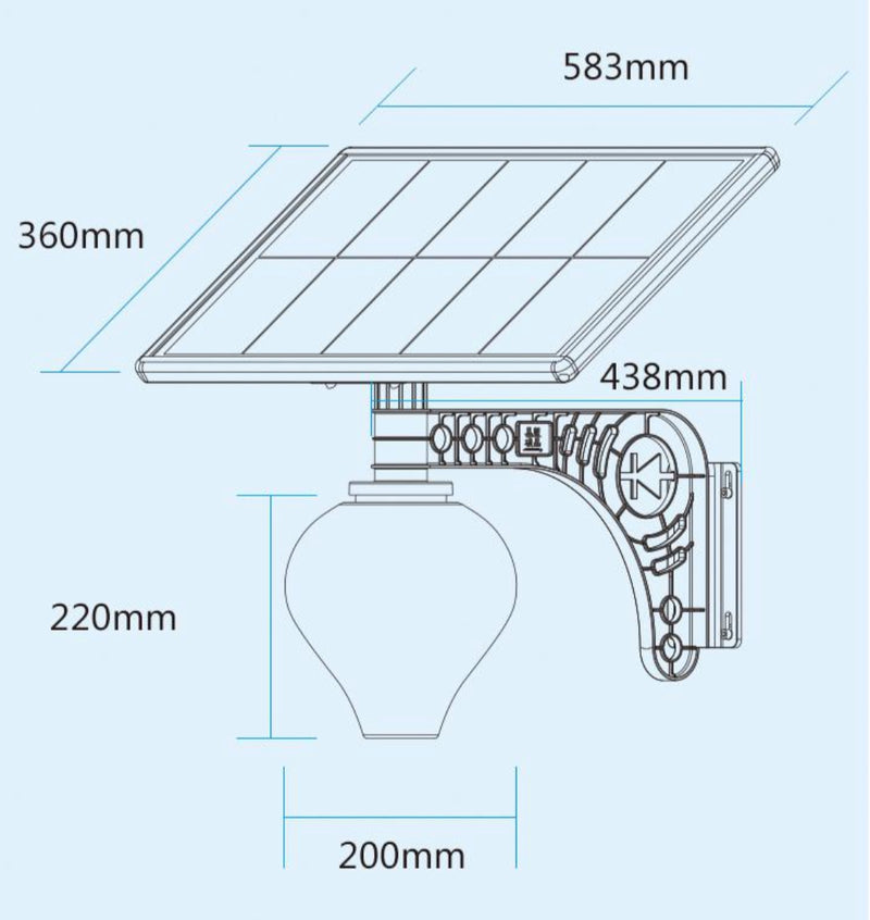 Load image into Gallery viewer, Solar Peach Garden Light 1500LM 15watt #0910
