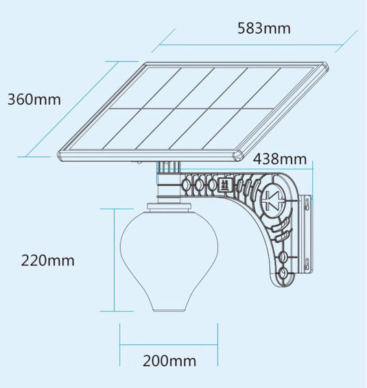 Solar Peach Garden Light 1500LM 15watt