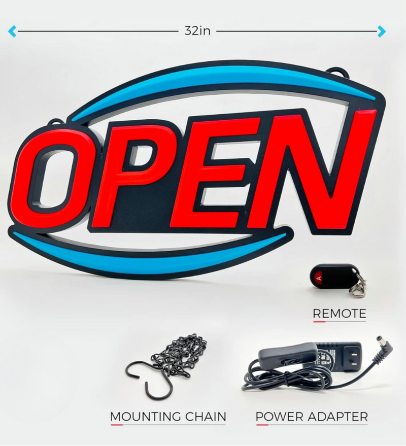 Load image into Gallery viewer, OPEN LED Neon Sign Ultra Bright Extra Large #OPEN003
