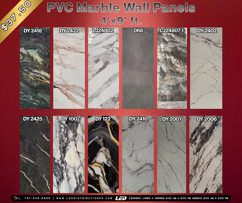Load image into Gallery viewer, PVC Marble Wall Panels 4'x9' Pies
