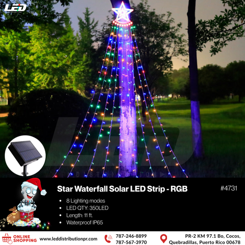 Star Waterfall Solar LED Strip #4731