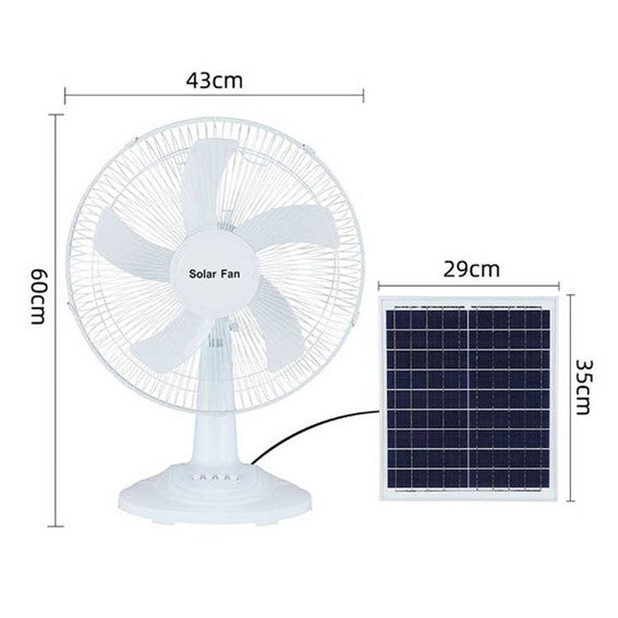 Load image into Gallery viewer, Solar Table FAN + AC Adapter Power
