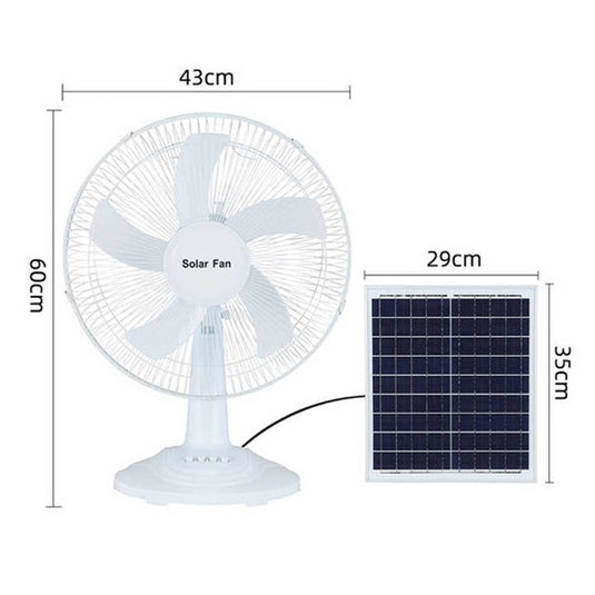 Solar Table FAN + AC Adapter Power