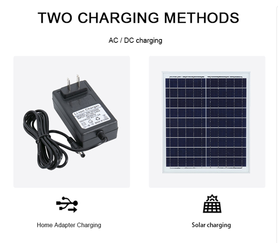 Load image into Gallery viewer, Solar Table FAN + AC Adapter Power
