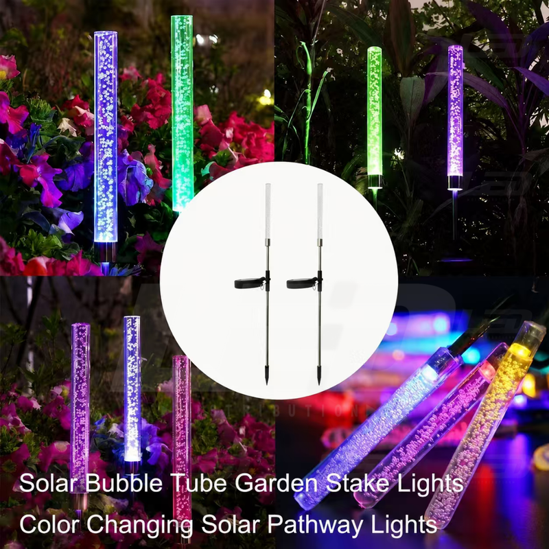 Load image into Gallery viewer, Solar Buble Tube Garden Stake Lights #7179
